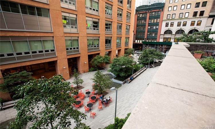 Enjoy this condo's outdoor space overlooking a quiet park