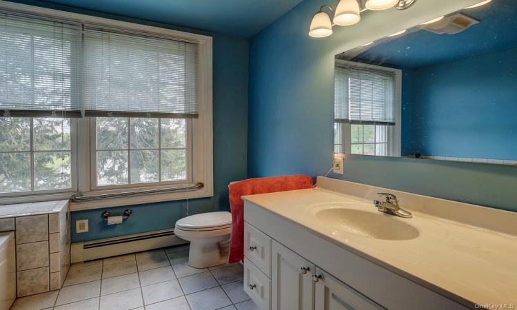 Remodeled upstairs bathroom.