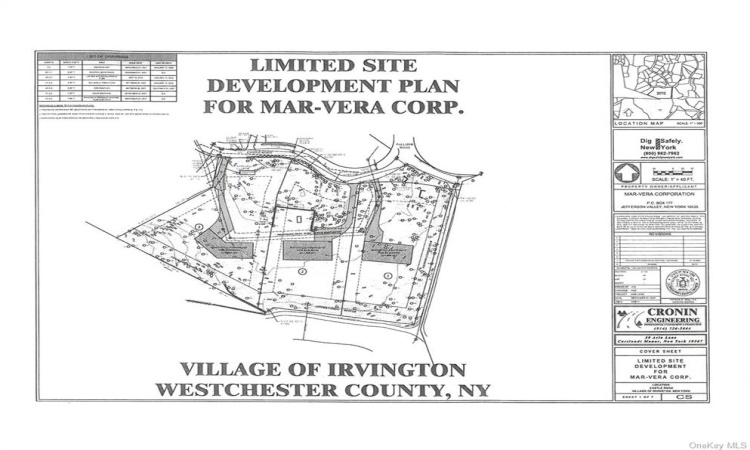 All three lots with the building envelope for a house shown in grey for each.