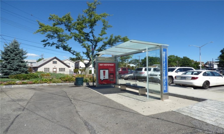 Bus Stop and Bus to Manhattan