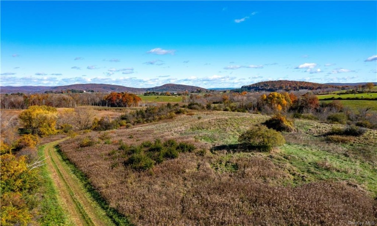 Access road from one of Amenia's most scenic byways, Sharon Station Rd