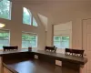 Kitchen featuring vaulted ceiling and plenty of natural light