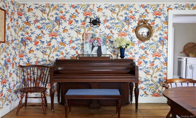 This home reflects English building traditions and elements of 19th Century Greek Revival, this piano has been passed down through the owners.