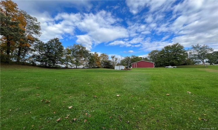 View from back of property toward barn