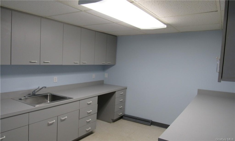 Kitchen/Lab work area across from Reception Area