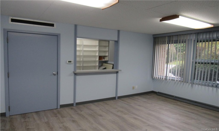 Waiting Room with large windows and plenty of light.