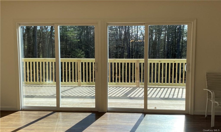 MAIN LEVEL TWO SETS OF SLIDERS TO SIDE DECK