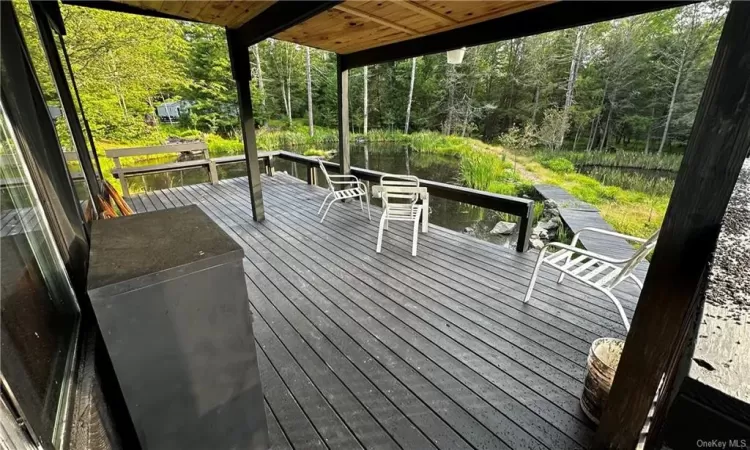 View of wooden terrace