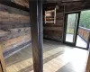 Entryway with light hardwood / wood-style floors