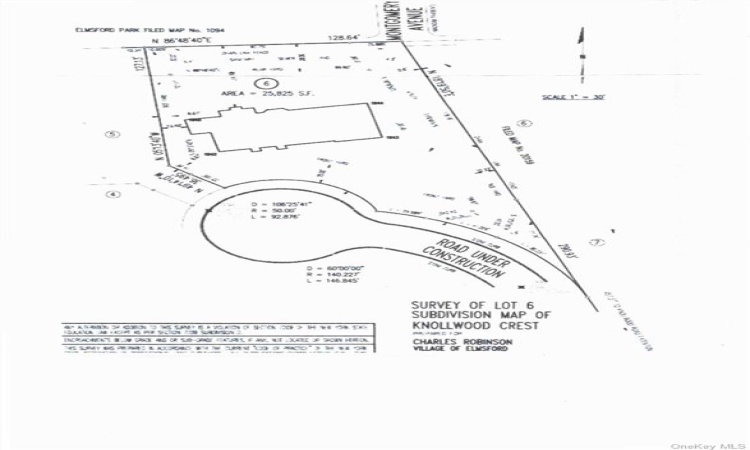 Lot 6 Survey  - Road Finished