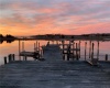 Sunset at the private dock