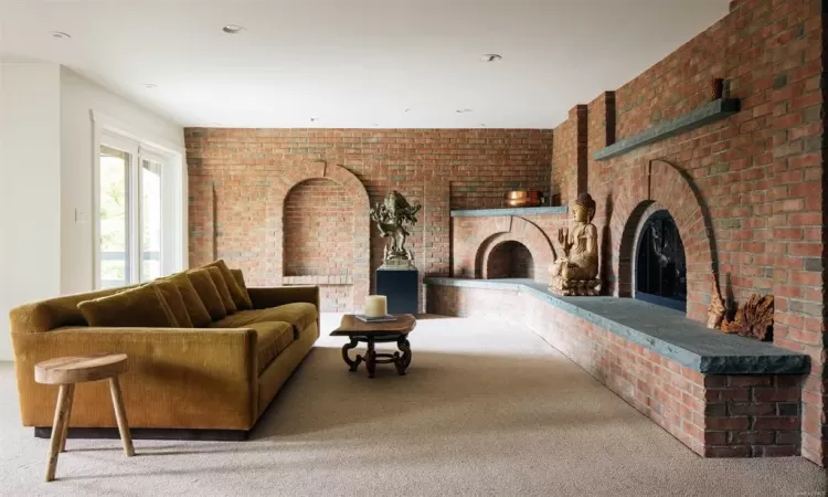 basement fireplace