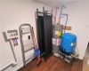 New water heater and plumbing with laundry hookup.