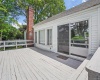 Large deck, access from dining room.