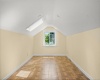 Large finished attic space with skylight.