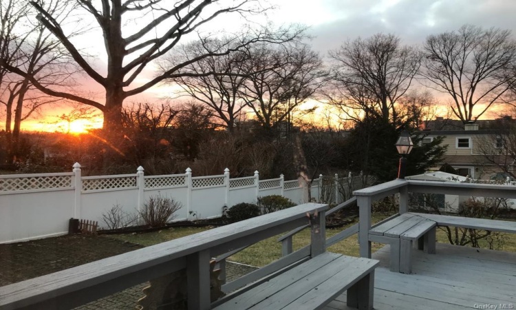 Beautiful sunset from deck.