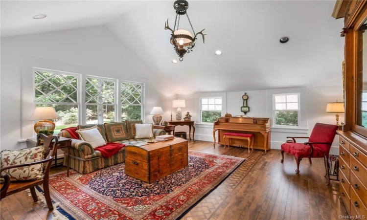 Family Room with vaulted ceiling.