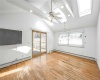 Living Room with skylights