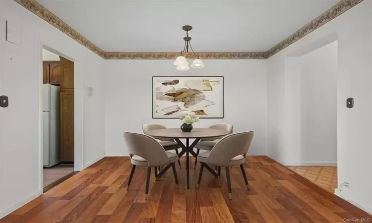 What the dining room nook could look like painted and with different flooring