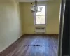 Bedroom has hardwood