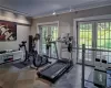 Gym with garden access on lower level