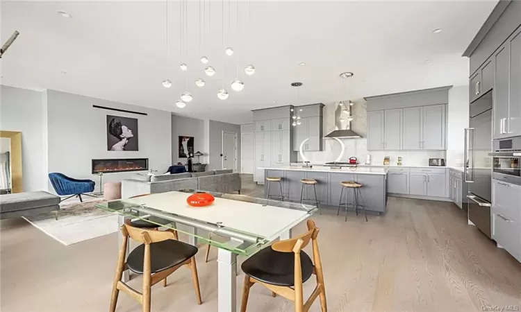 Kitchen with dining area