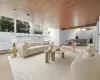 Virtually staged recreational room