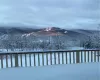 Water view with a mountain view