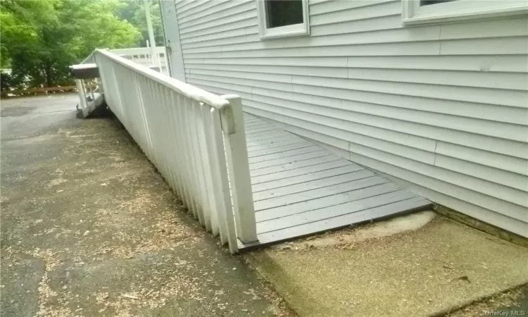 View of entry to storm shelter