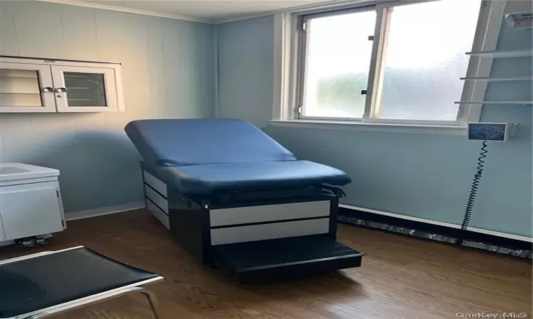 Bedroom featuring dark hardwood / wood-style floors