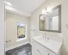 Bathroom with tile floors and vanity