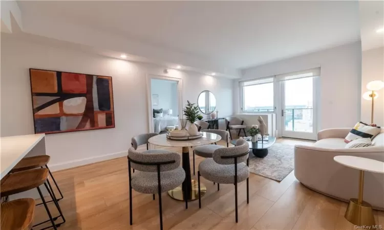 Dining room featuring light hardwood / wood-style flooring