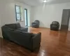 Living room featuring hardwood / wood-style flooring