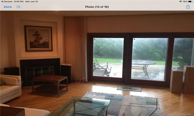 Living room featuring light hardwood / wood-style flooring