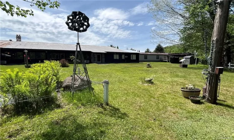 View of garden courtyard