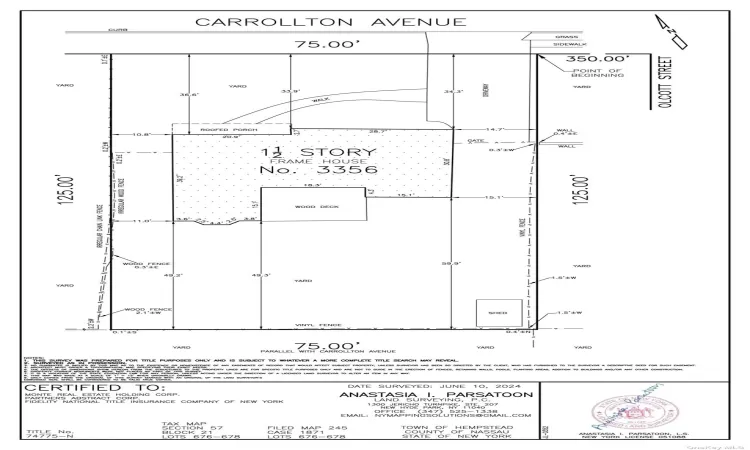 3356 Carrollton Avenue, Wantagh, NY, ,Land,For Sale,Carrollton,3579065