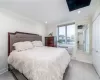 Primary Bedroom with Closet and Ocean Views from Window