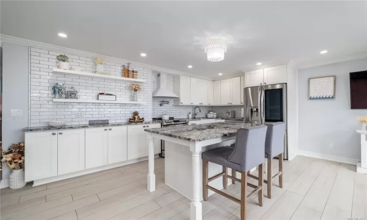 Eat In Kitchen with Granite Countertops