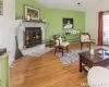 Valuted Ceilings in LR w/Fireplace