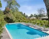 Pond and Maidstone views from Pool