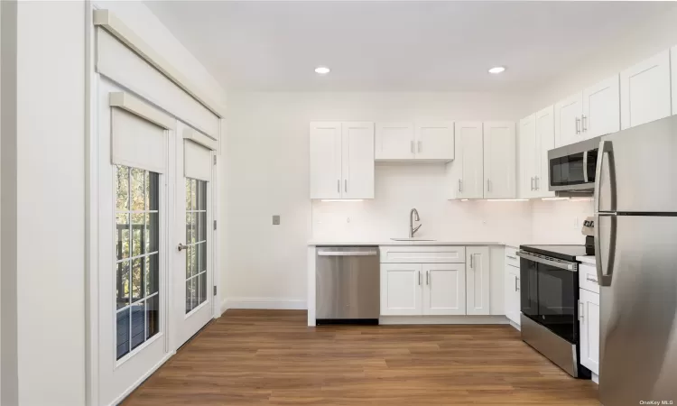 This Photo shows the interior of a one-bedroom apartment. It may not be the exact unit.