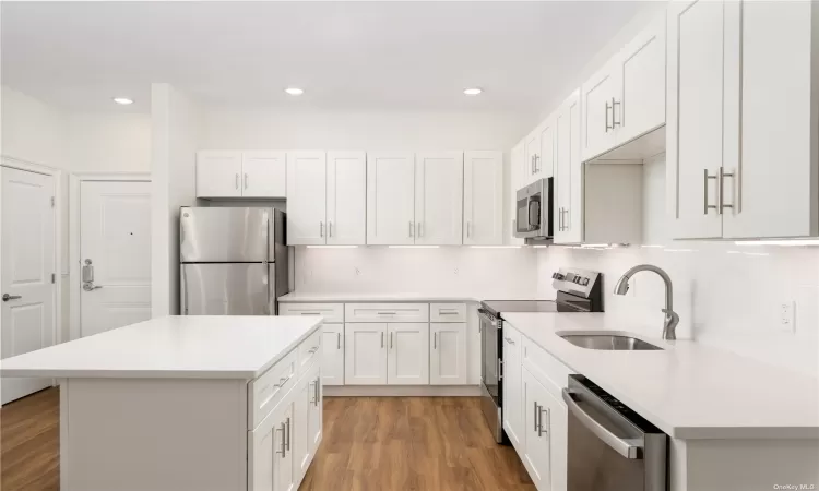 This Photo shows the interior of a one-bedroom apartment. It may not be the exact unit.