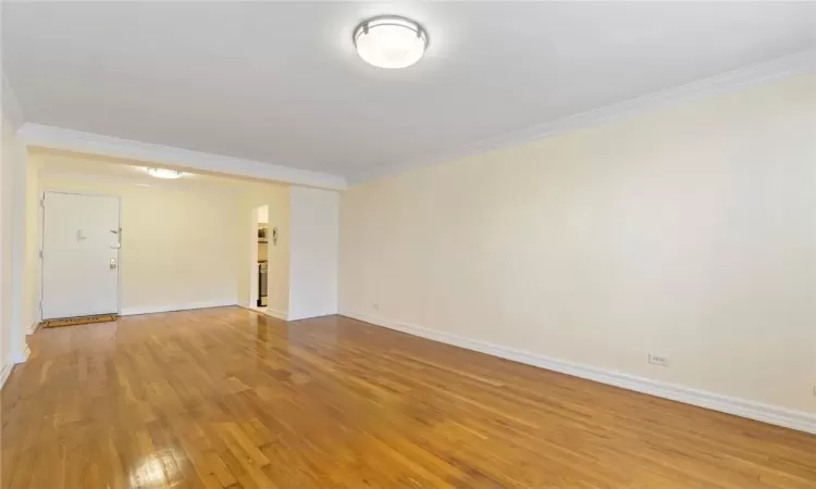 Living room featuring hardwood floors