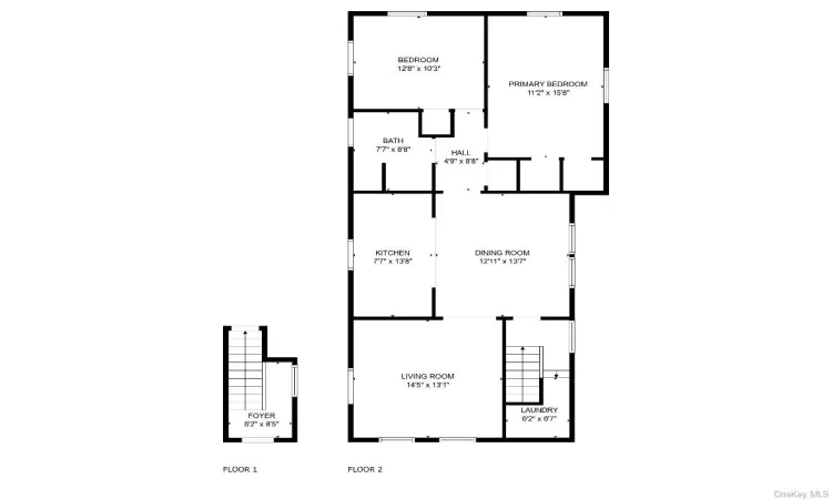 Open Concept Living/Kitchen - upper level with windows