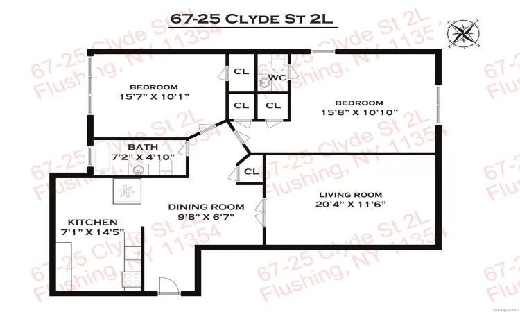 67-25 Clyde Street, New York, NY, 2 Bedrooms Bedrooms, 5 Rooms Rooms,1 BathroomBathrooms,Residential,For Sale,Clyde,L3591127