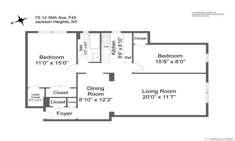 73-12 35th Avenue, New York, NY, 2 Bedrooms Bedrooms, 4 Rooms Rooms,1 BathroomBathrooms,Residential,For Sale,35th,L3591182