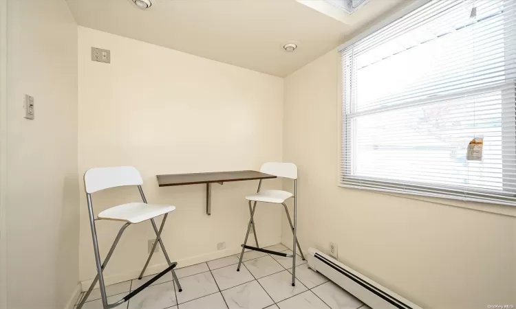 Dining Area with skylight