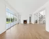 Unfurnished living room featuring light hardwood / wood-style flooring