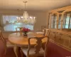 Formal dining room of the kitchen and living room