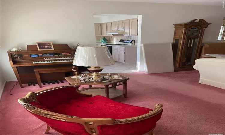 Living room with room for an organ